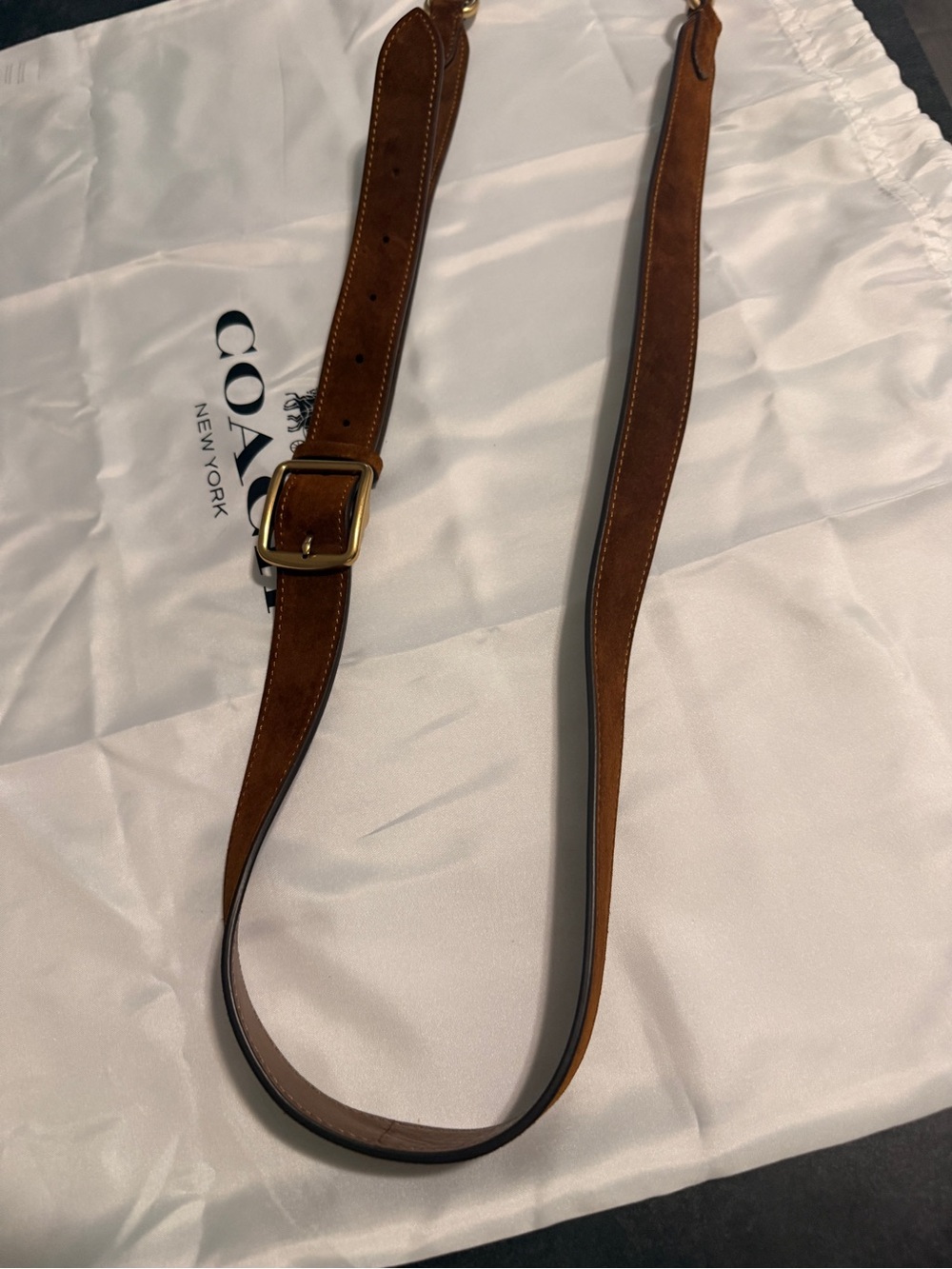 Coach Soft Empire Carryall 40 in Suede Chestnut Brown - Picture 10 of 11